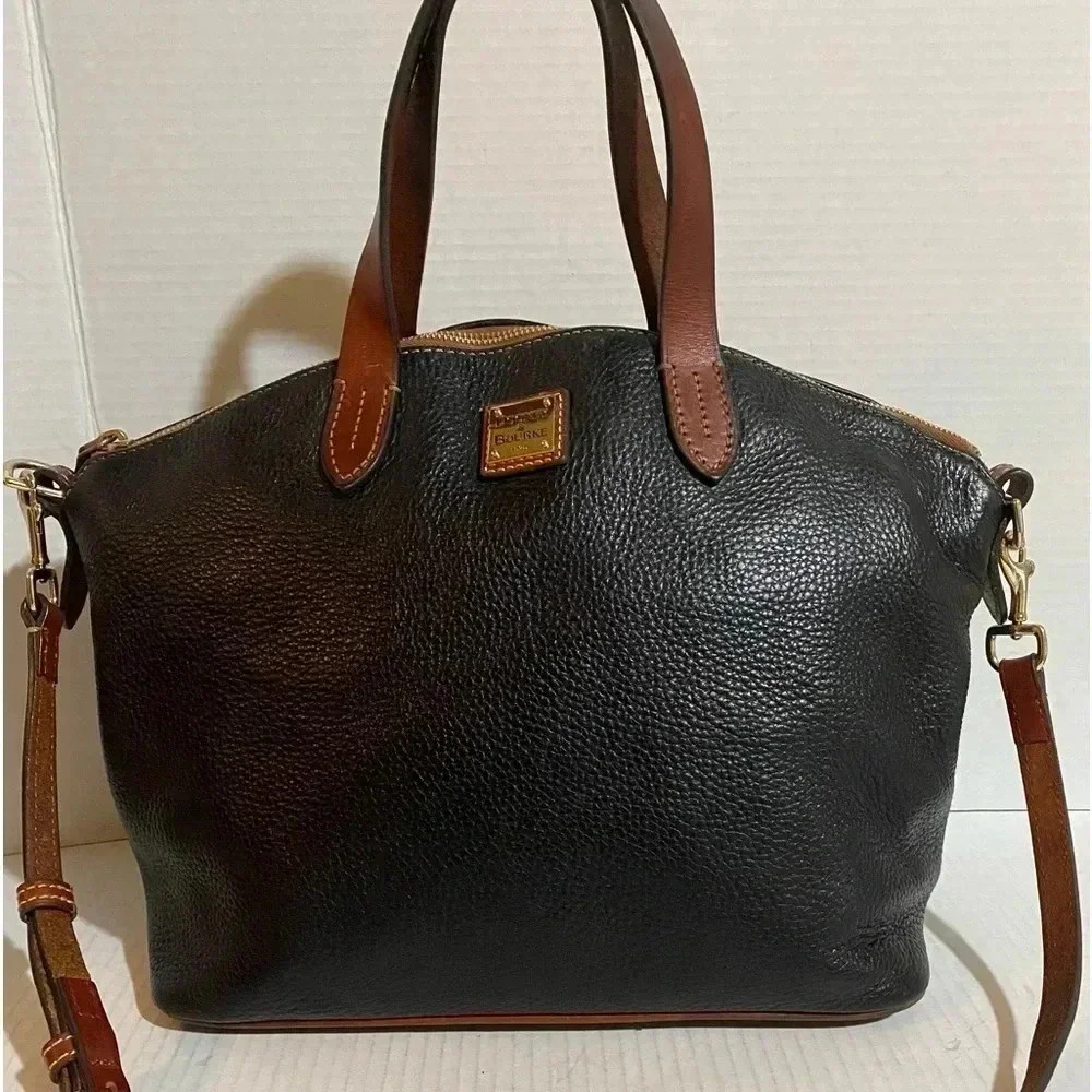 Dooney Bourke black leather satchel handbag